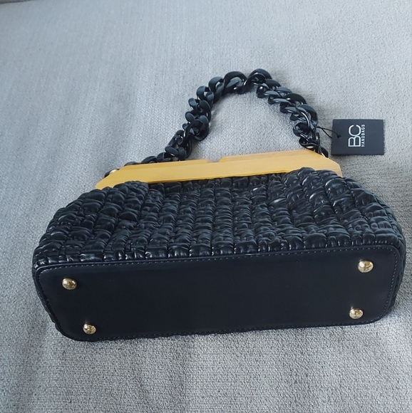 BC Handbags Quilted Wooden And Removable Shoulder Chain  Handbag - Picture 3 of 11